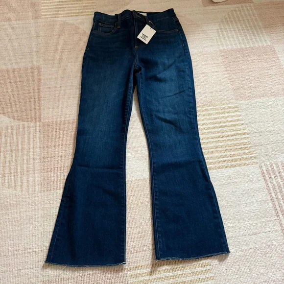 Frank & Eileen Killian Crop Flare Jeans in Medium Wash Size 25 NWT